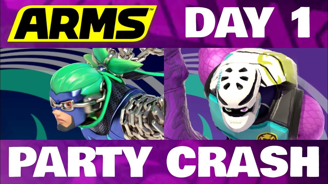 ARMS Party Crash DAY 1 Ninjara Vs Kid Cobra!