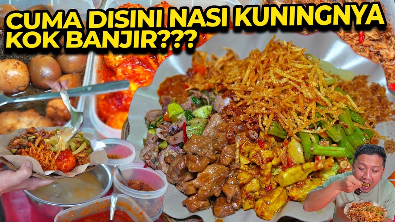 20 LAUK LEBIH PAKE NASI KUNING BANJIR LEGENDARIS SUKABUMI!!!