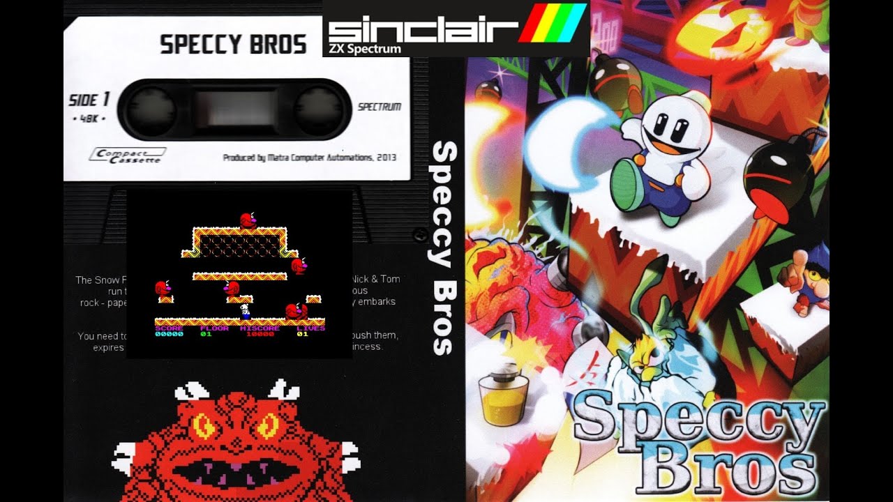 Spectrum - Speccy Bros Gameplay Level 1-20 Real Hardware