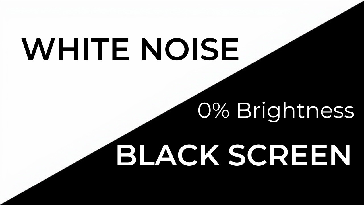 12 hour White Noise Black Screen Soothing Background - Relaxing Sleep