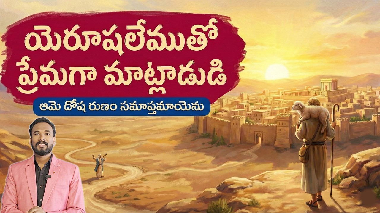 యెరూషలేముతో ప్రేమగా మాట్లాడుడి || యెషయా - 40 || Pastor JOHN PAUL #biblestudy #isaiah #telugu