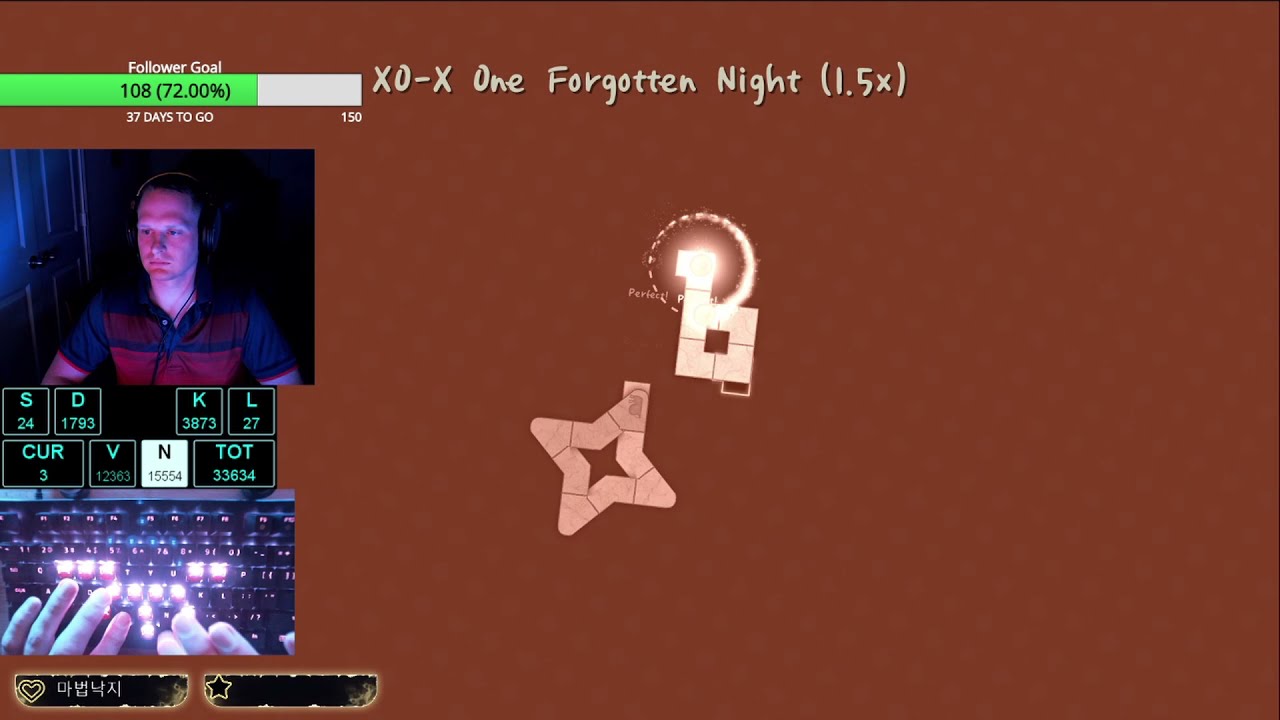 ADOFAI XO-X One Forgotten Night 1.5x Speed Trial  Clear