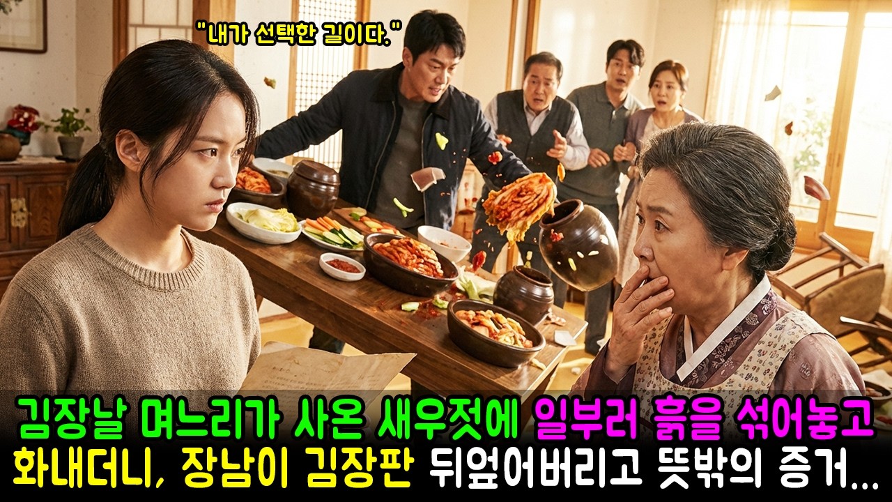 김장날 며느리가 사온 새우젓에 일부러 흙을 섞어놓고 화내더니, 장남이 김장판 뒤엎어버리고 뜻밖의 증거... | 감동사연 | 고부사연 | 반전사연