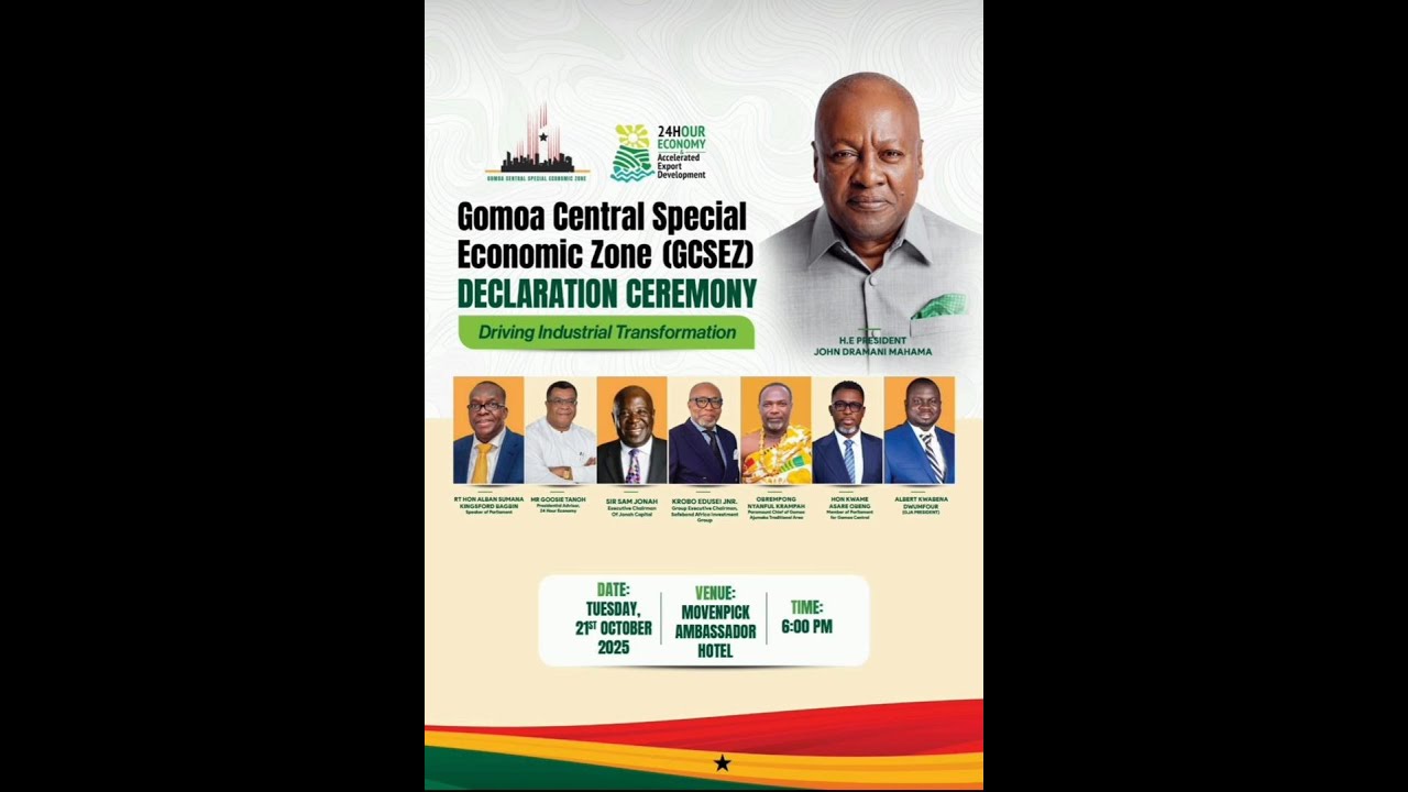 LIVE STREAM:Declaration Ceremony Of Gomoa Central's Specialised Economic Zone | 21st October, 2025