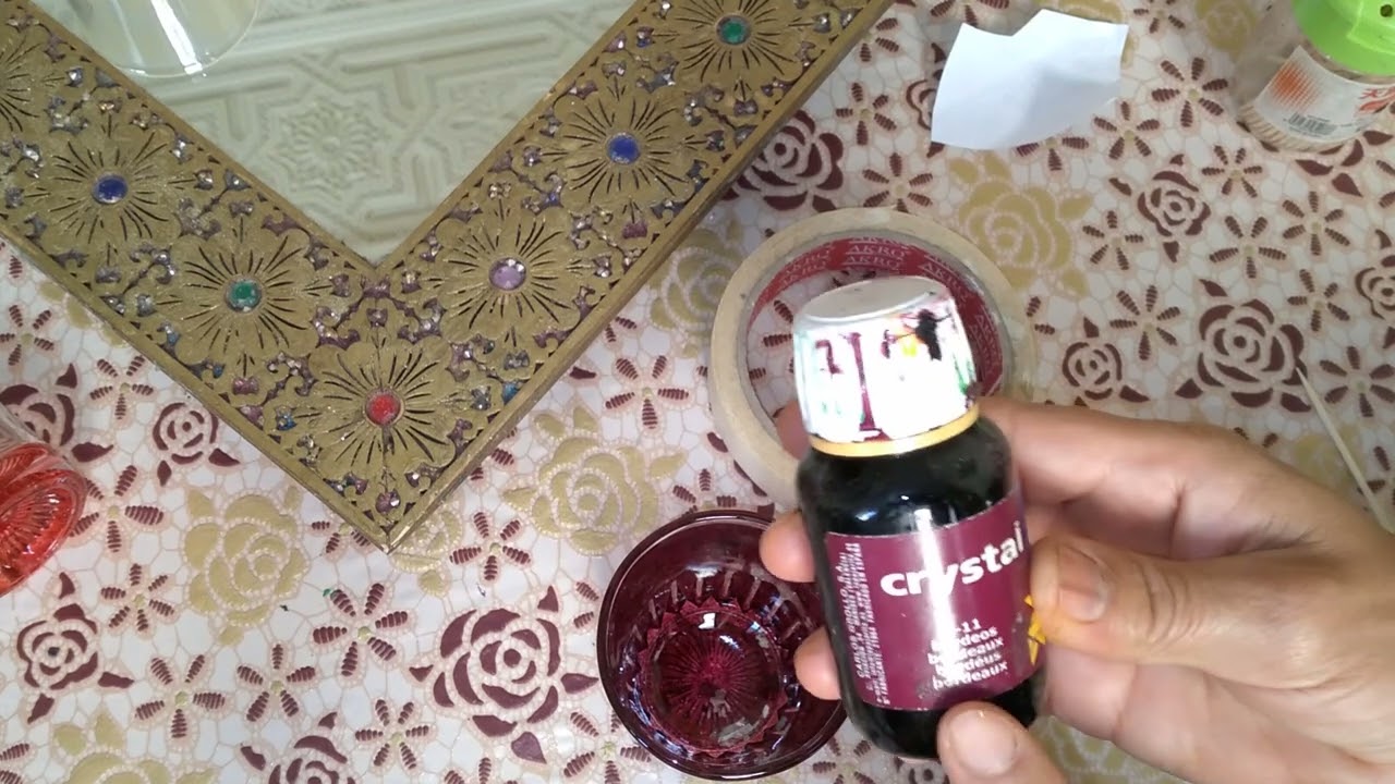 تقنية الصباغة  على الكوؤس🥰🥰🥰👍👍👍👍