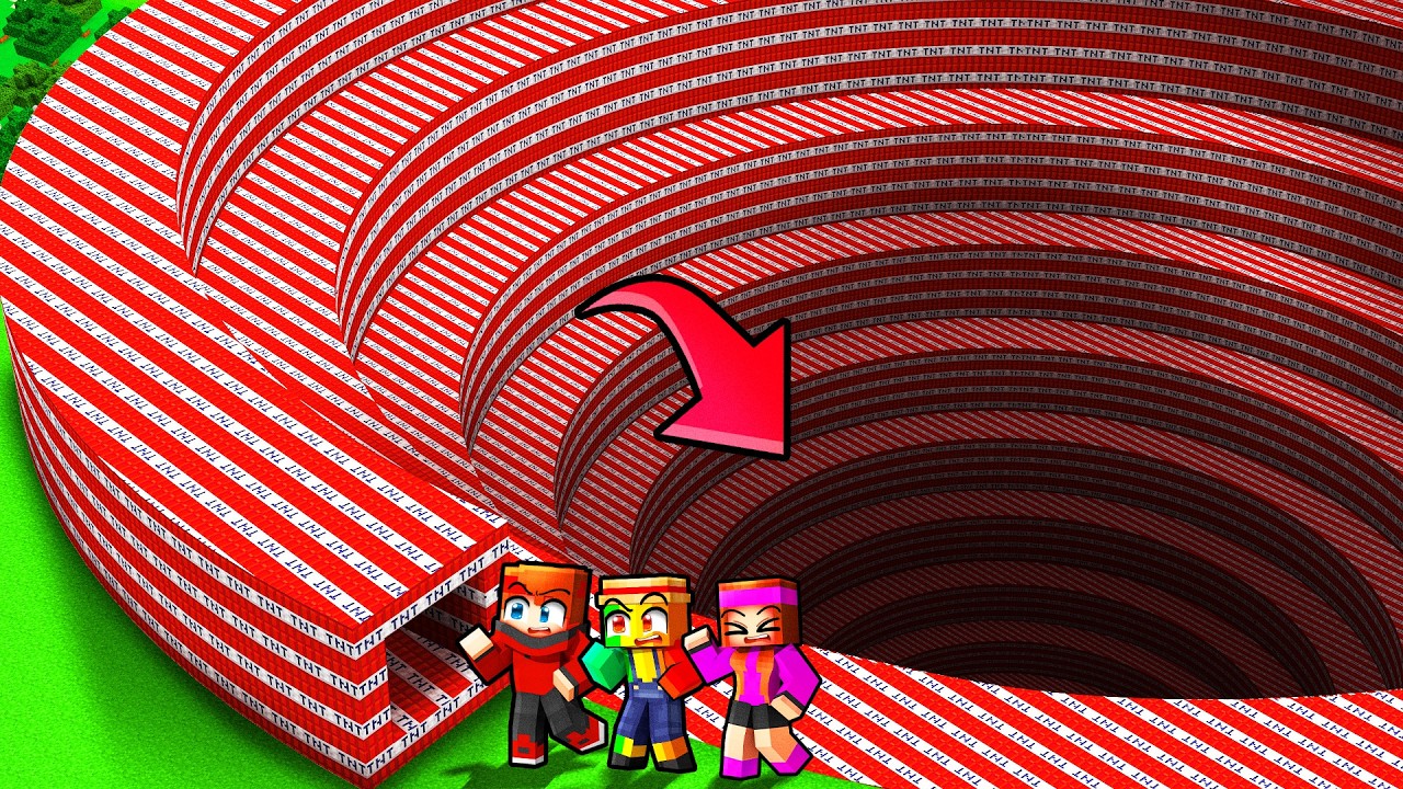 J'ai trouvé un TUNNEL SPIRALE de TNT dans Minecraft !