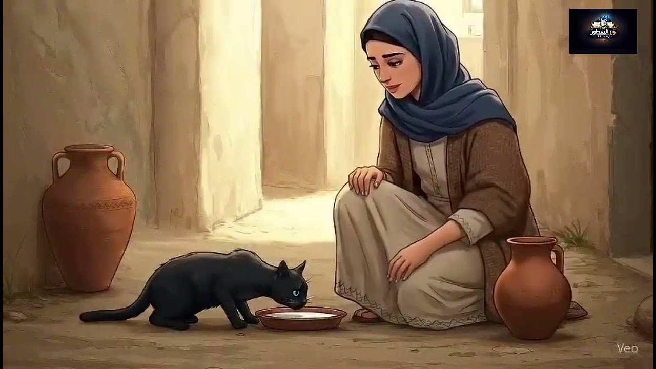 قصة بائعة الحليب والقطة التي كانت تشرب دائمًا من إنائها وتضع مكانه قطعة نقدية ذهبية!!