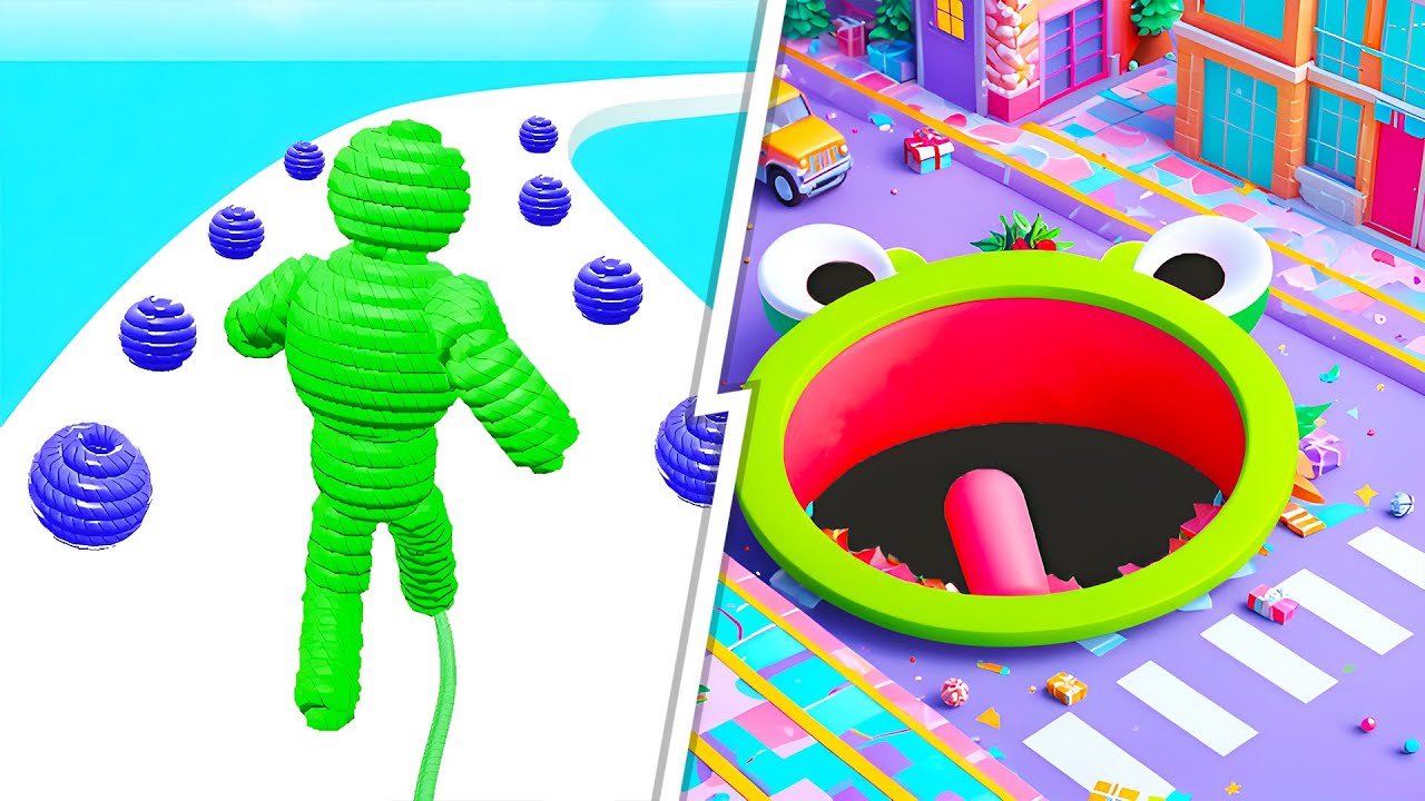 Rope Man Run VS Hole io 🔥 Max Level SpeedRun Gameplay (Android,iOS) NEW UPDATE Ep 813