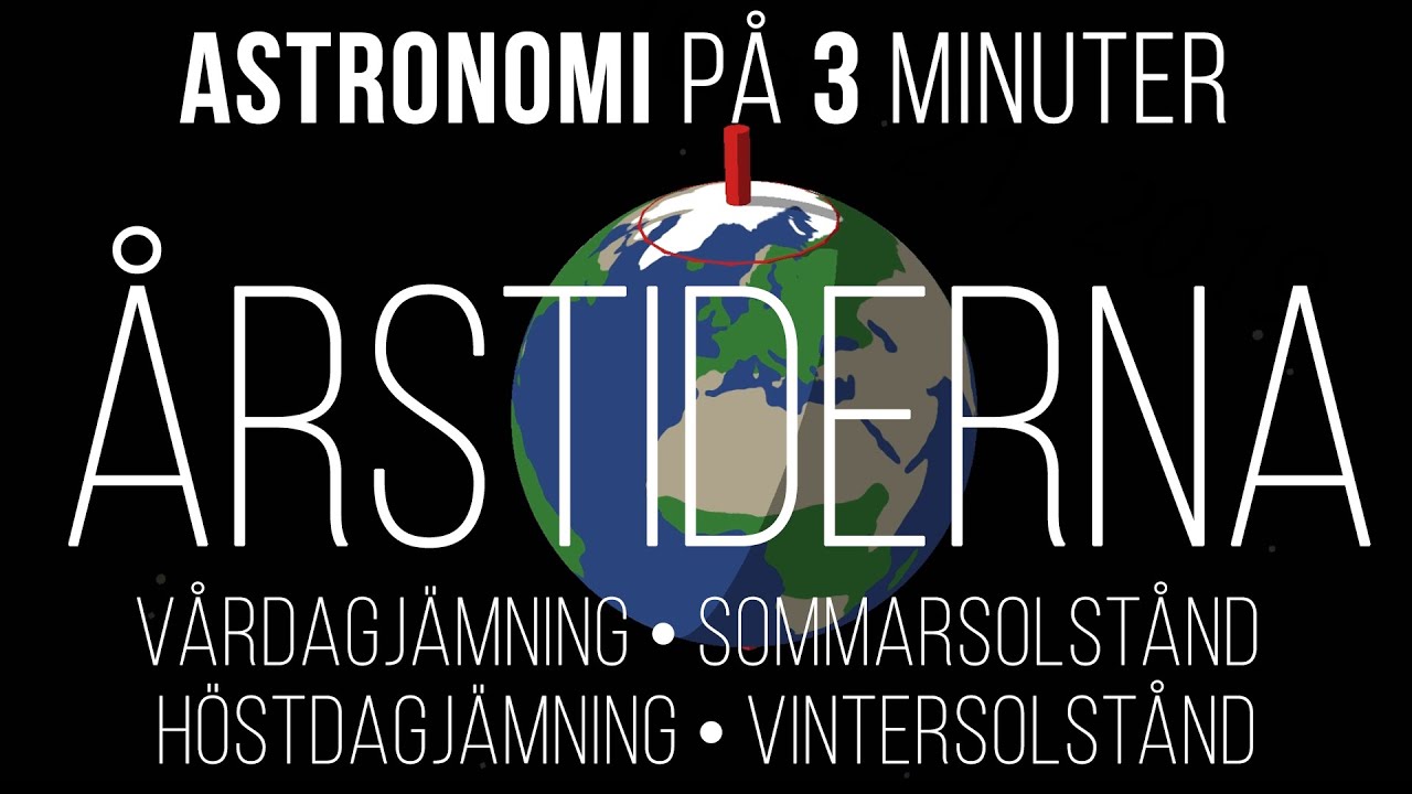 Årstiderna - vårdagjämning - sommarsolstånd - höstdagjämning - vintersolstånd - Astronomi på 3 min
