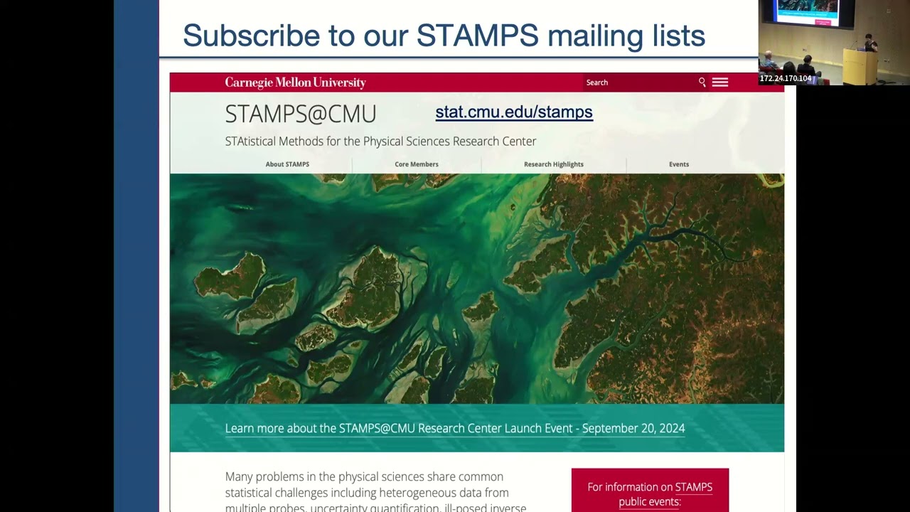 STAMPS@CMU Research Center Launch Event with keynote talks by Kyle Cranmer and Amy Braverman