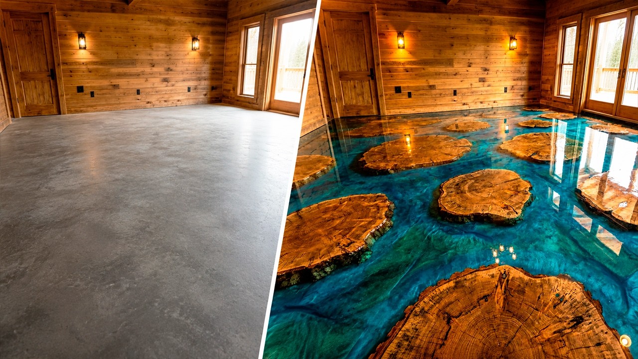 5 Epoxy Resin Floor Transformations | Wood Slab & River Designs (AI-Assisted)