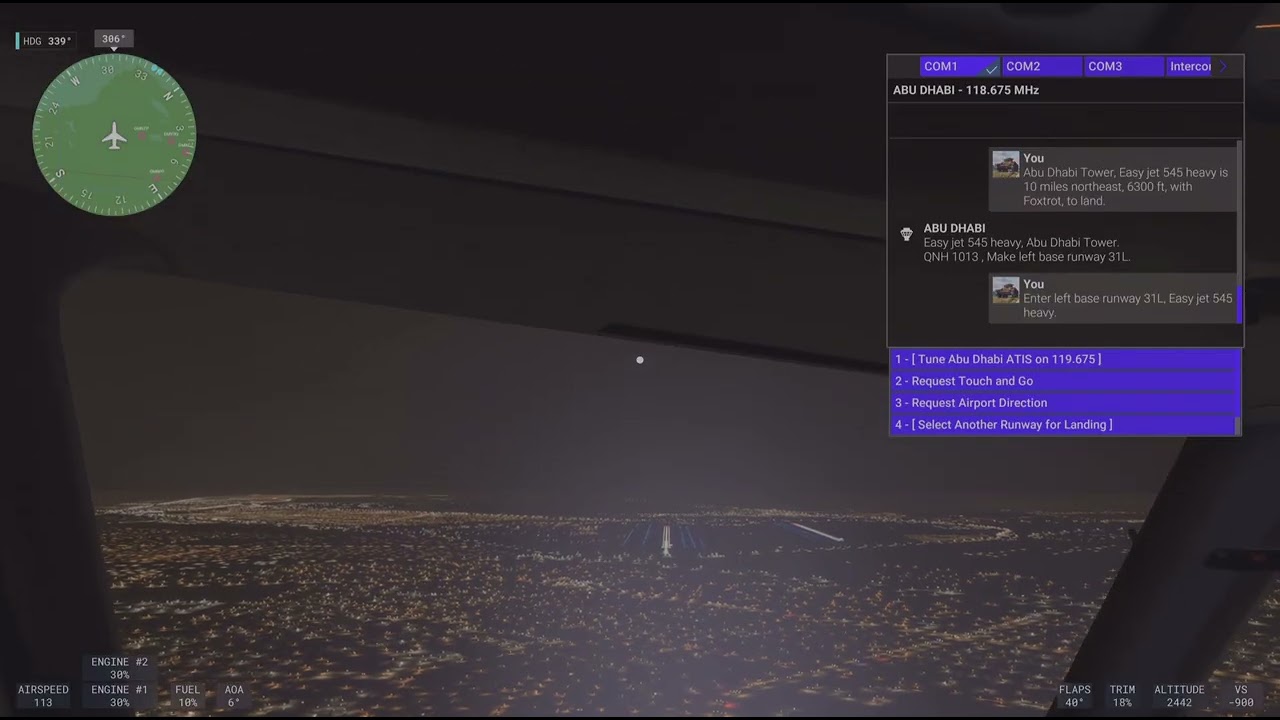 MSFS omaa landing no pass in PS 5