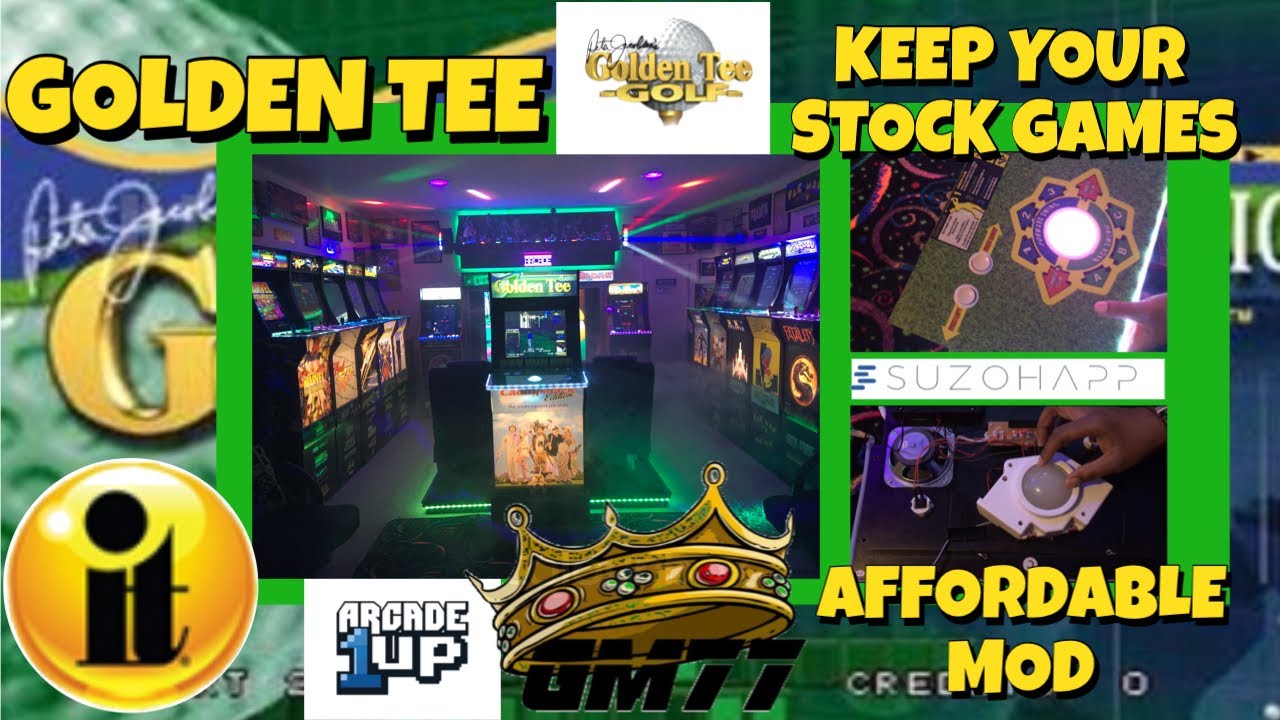 HOW TO INSTALL A LED TRACKBALL IN YOUR STOCK ARCADE1UP GOLDEN TEE #goldentee #arcade1up #suzohapp