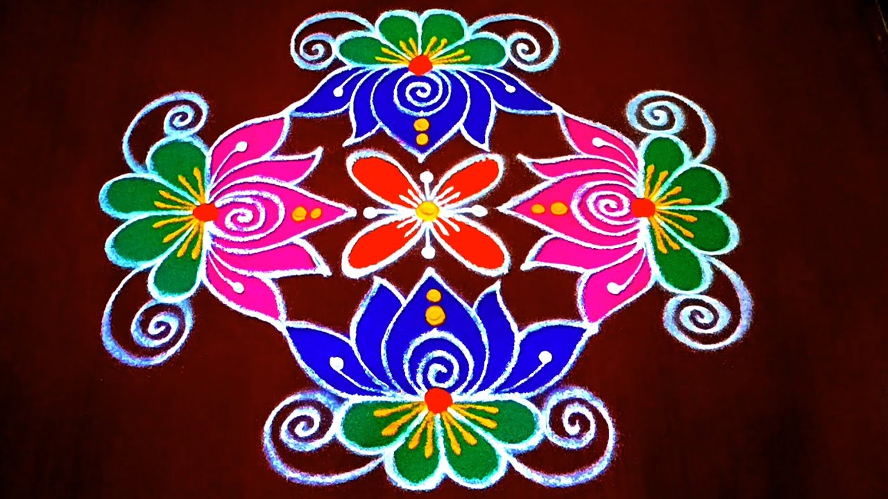 Sankranthi chukkala muggulu / dhanurmasam muggulu / 7*3*3 dots beautiful rangoli