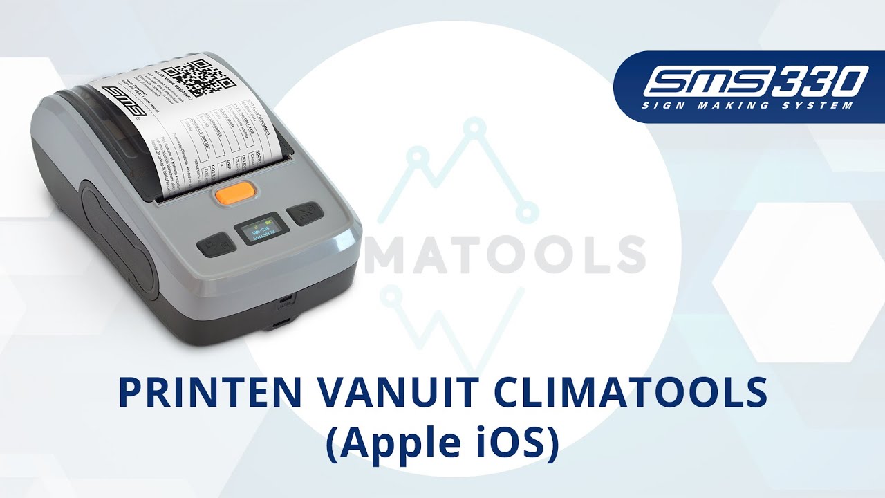 SMS 330 | Kenplaten printen vanuit Climatools (Apple iOS)