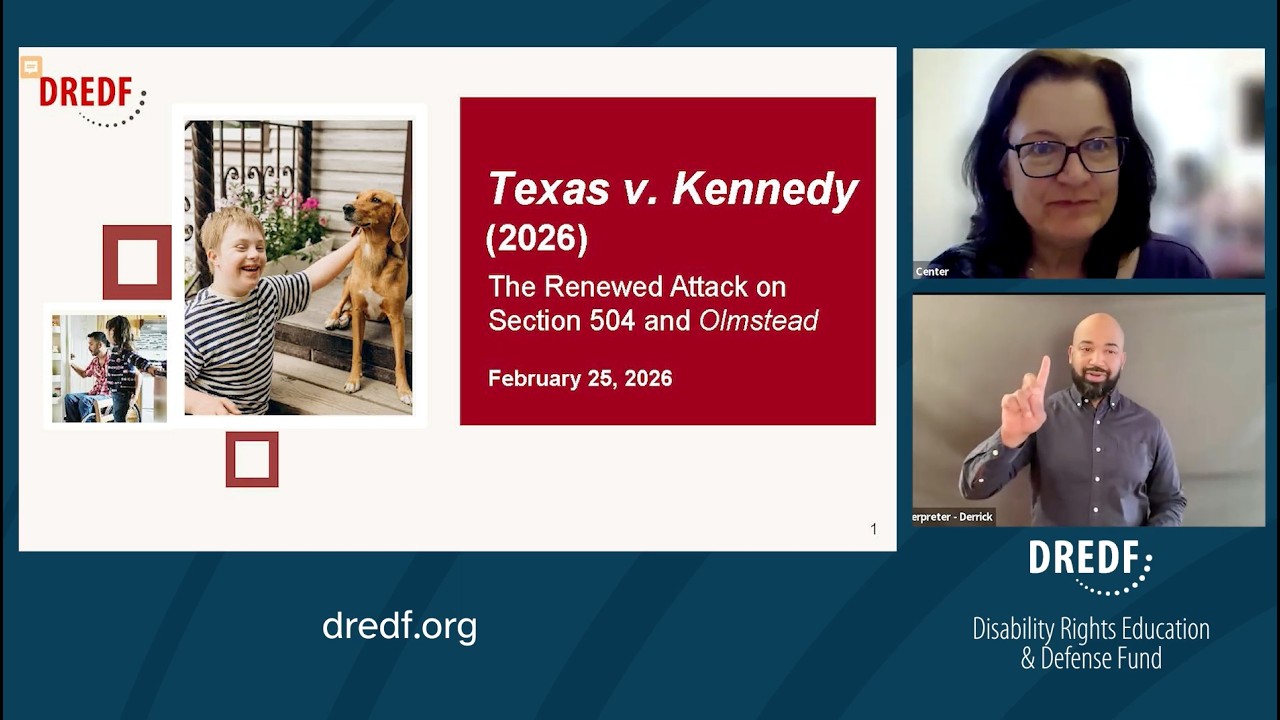 Texas v. Kennedy (2026) -- The Renewed Attack on Section 504 and Olmstead