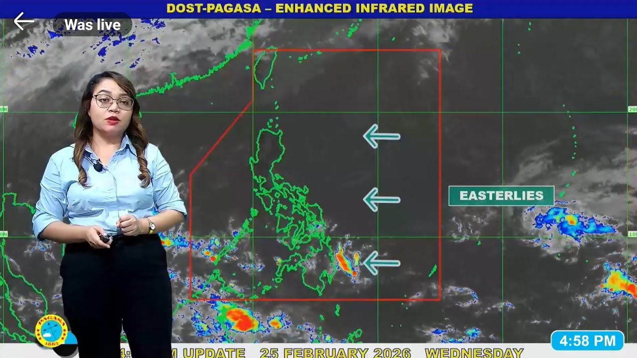 PAGASA WEATHER UPDATE FEBRUARY 25, 2026 5 PM WEDNESDAY #dostpagasa #weather #news #weathernews 