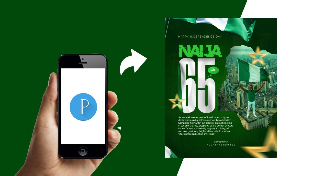 How to Create a Professional Independence Flyer on Mobile (Pixellab)