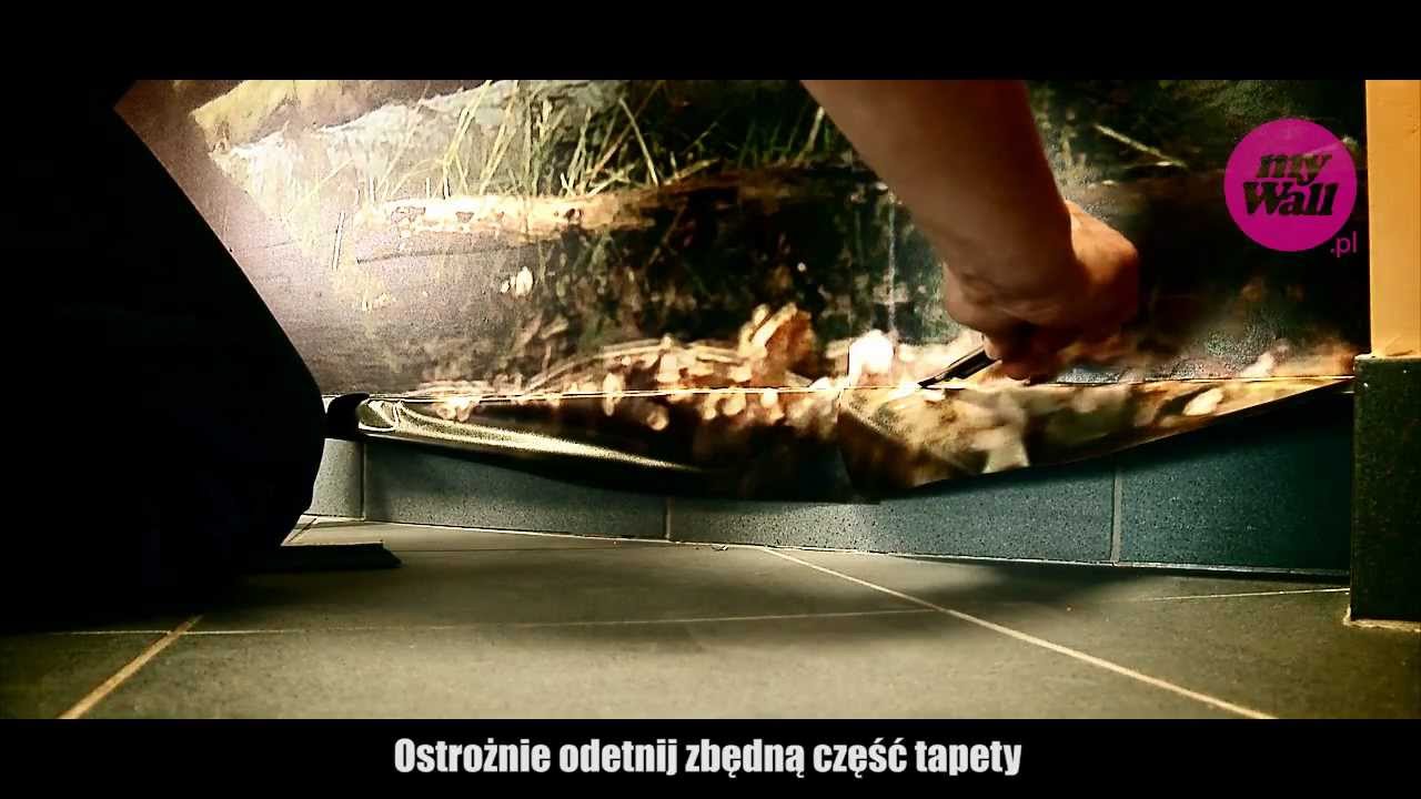 Naklejanie Fototapety - film instruktażowy
