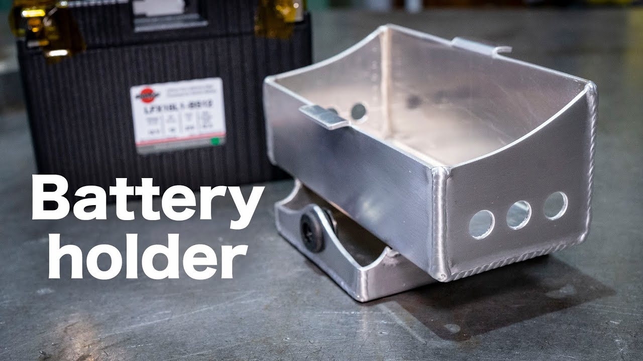 Making a battery holder.アルミバッテリーホルダーの製作