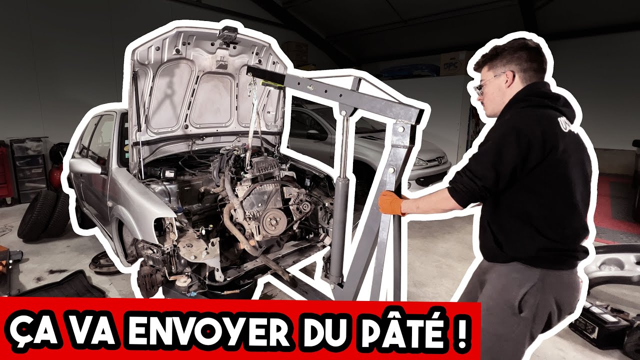JE SORS LE MOTEUR DE LA 106 DE CIRCUIT (à 2h du matin)