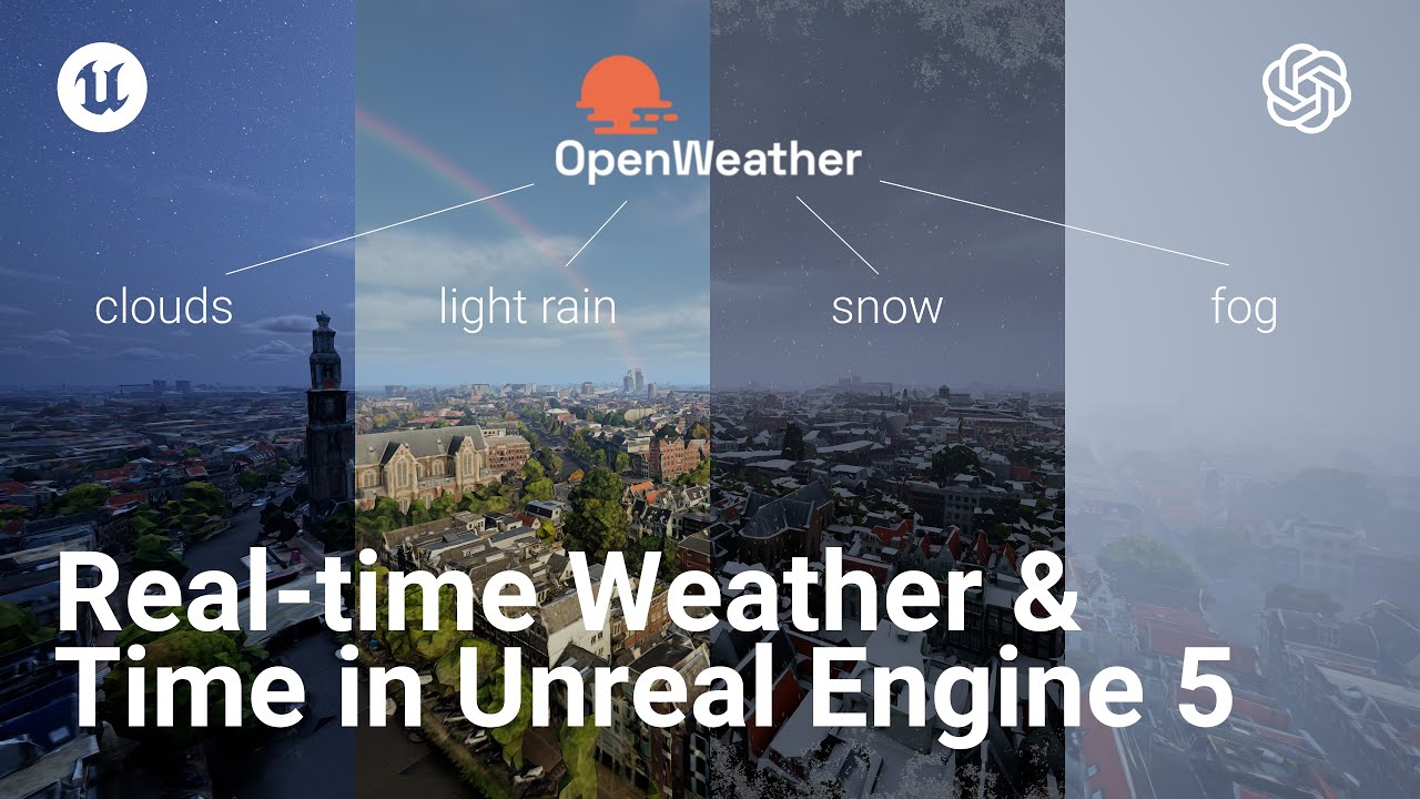 Real-time Weather in Unreal Engine 5 using OpenWeather and Cesium | Dynamic Weather System