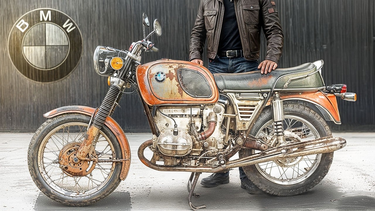 Man Restores Abandoned Classic 70s BMW R60/5 Motorcycle