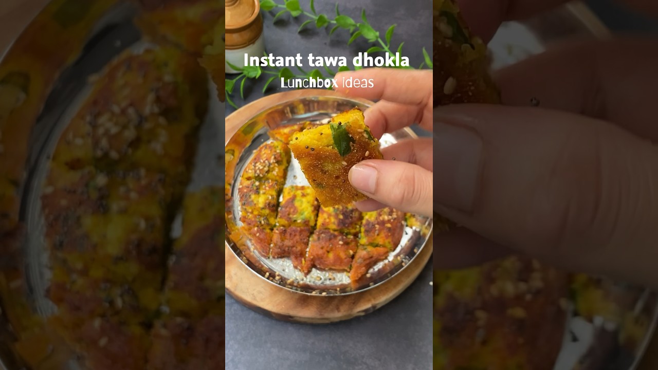 Instant tawa dhokla | lunchbox ideas #trending #ytshorts #shorts #cooking #viral