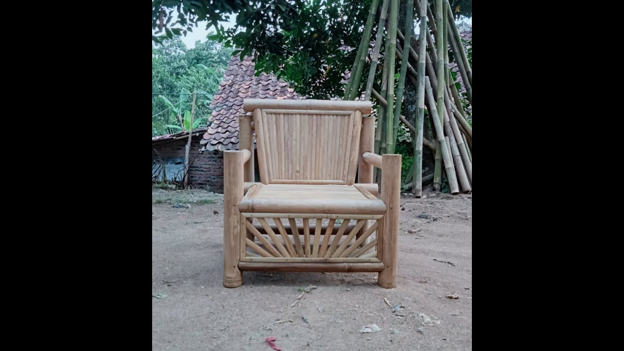 Cara membuat kursi dari bambu ||kursi bambu sederhana yang rapih dan kokoh