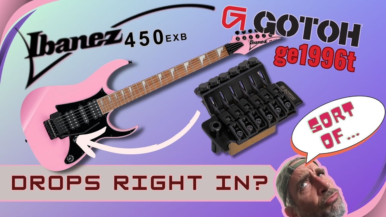 Scored this Pink Ibanez RG450exb and it needed some care. Installing a Gotoh 1996 + neck some care.