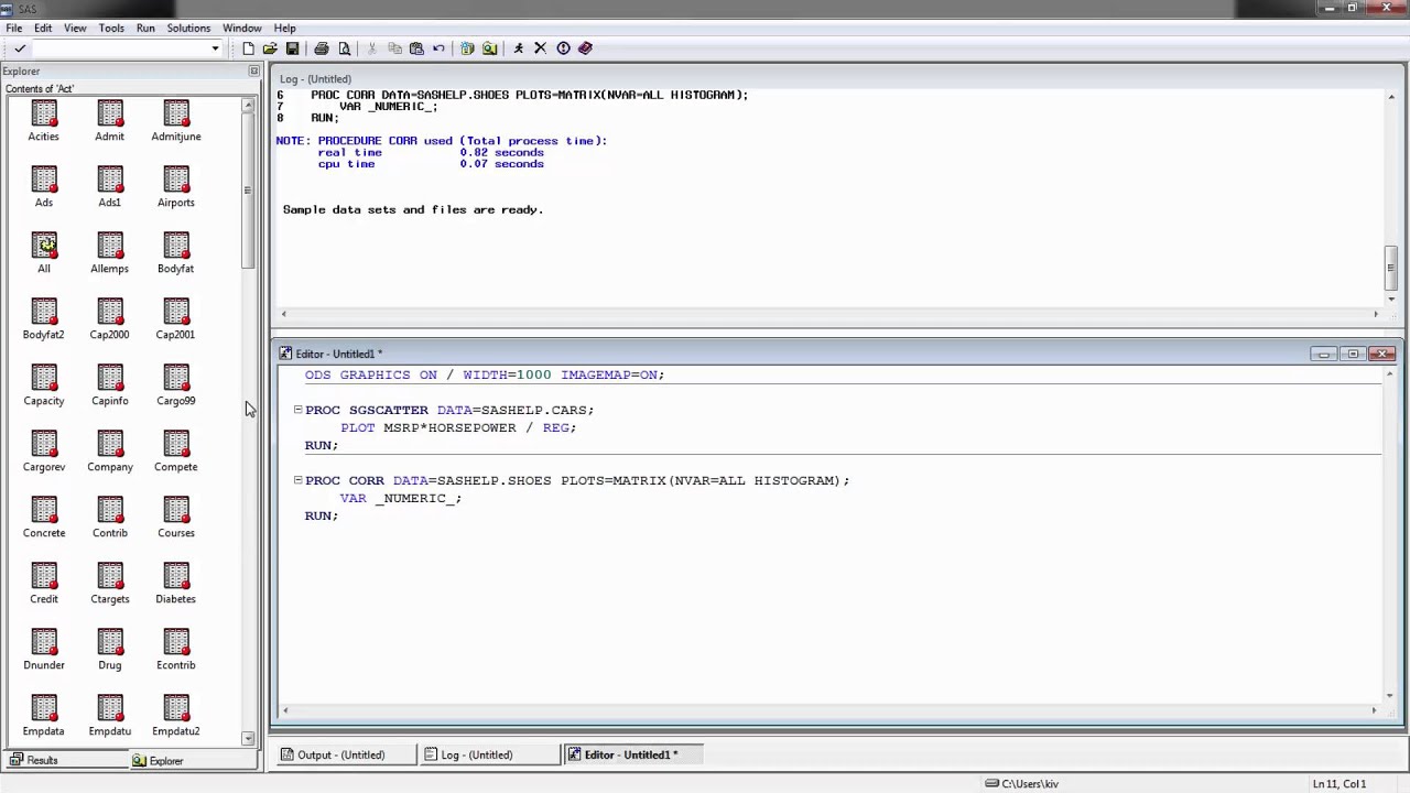 SAS Statistics - Linear Regression (Module 03)