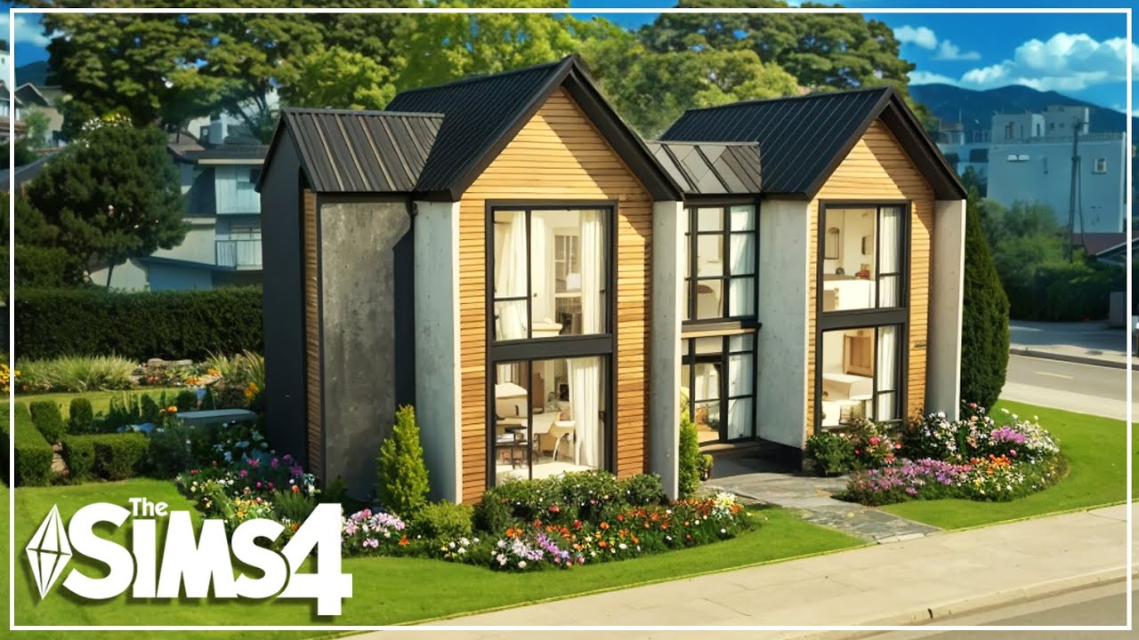 Cozy Modern House | Base Game + Growing Together pack | NO CC | Sims 4 Speed Build