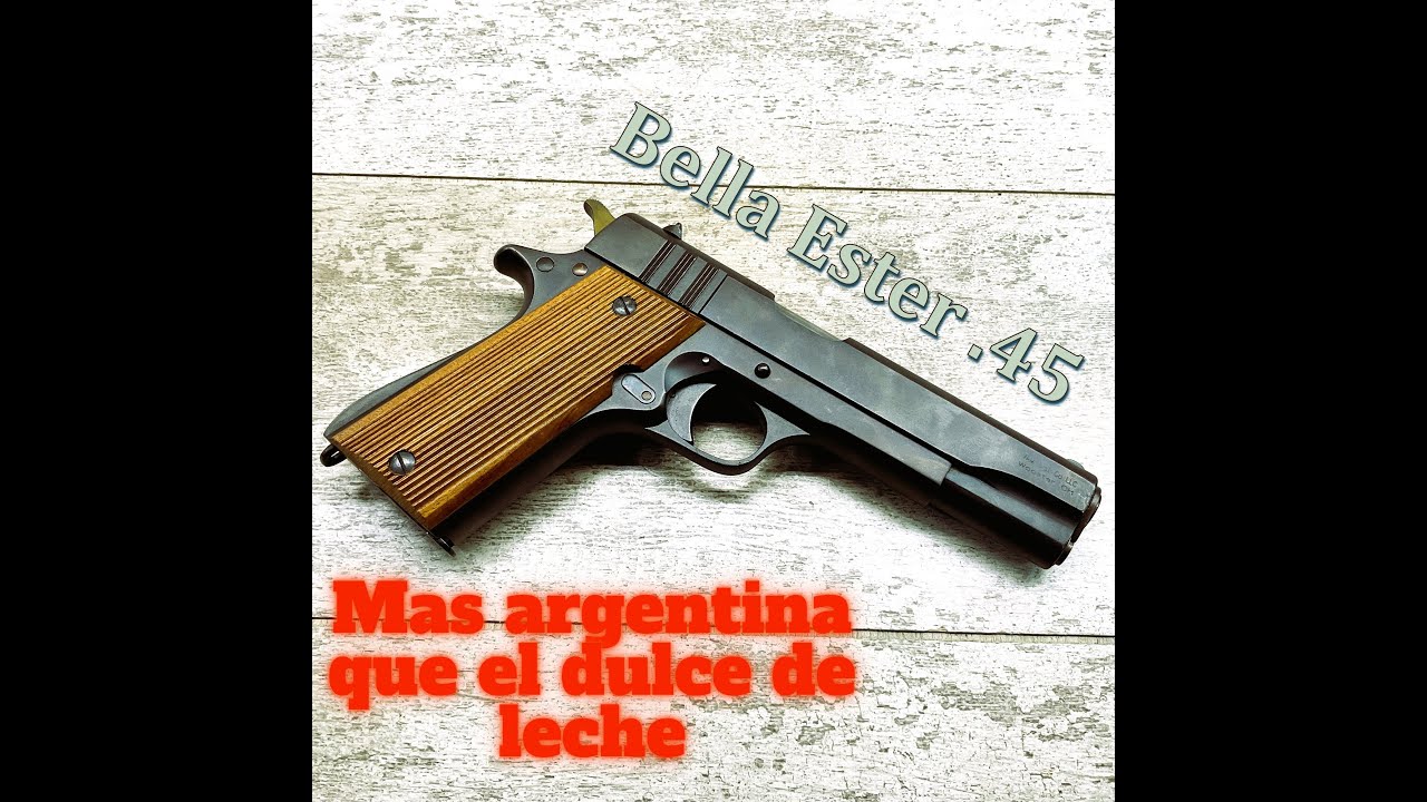 Pistola Ballester Molina .45 fuera de serie. (comparacion con la .22)