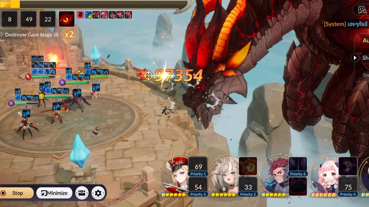 AFK FARMING RAID DESTROYER GAZE STAGE 10 USING SIEG FOR FASTER RUN SEVEN KNIGHT RE:BIRTH