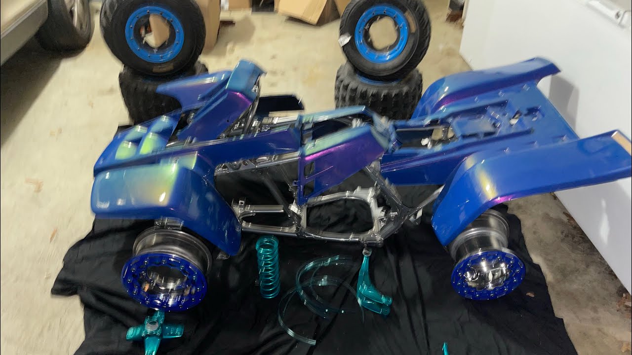 Revealing My Son Outrageous Freshly Powder Coated Yamaha Banshee Parts