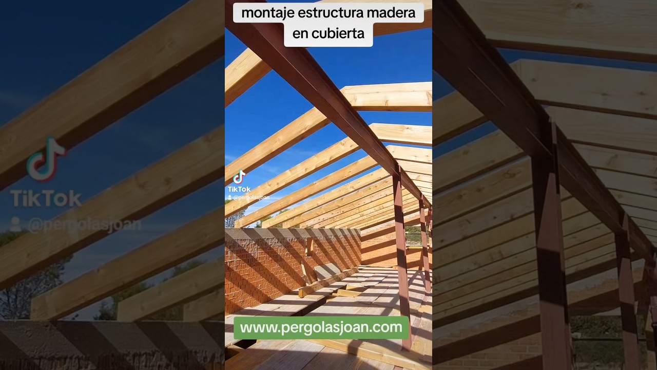 Tejado de madera #tejado #pergola #woodworking #madera #pergolasjoan