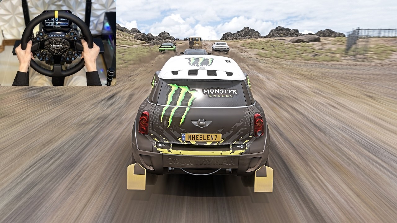 509HP Mini X Raid All4 Racing Countryman  |Racing Rally Forza horizon 5 |Steering Wheel Gameplay