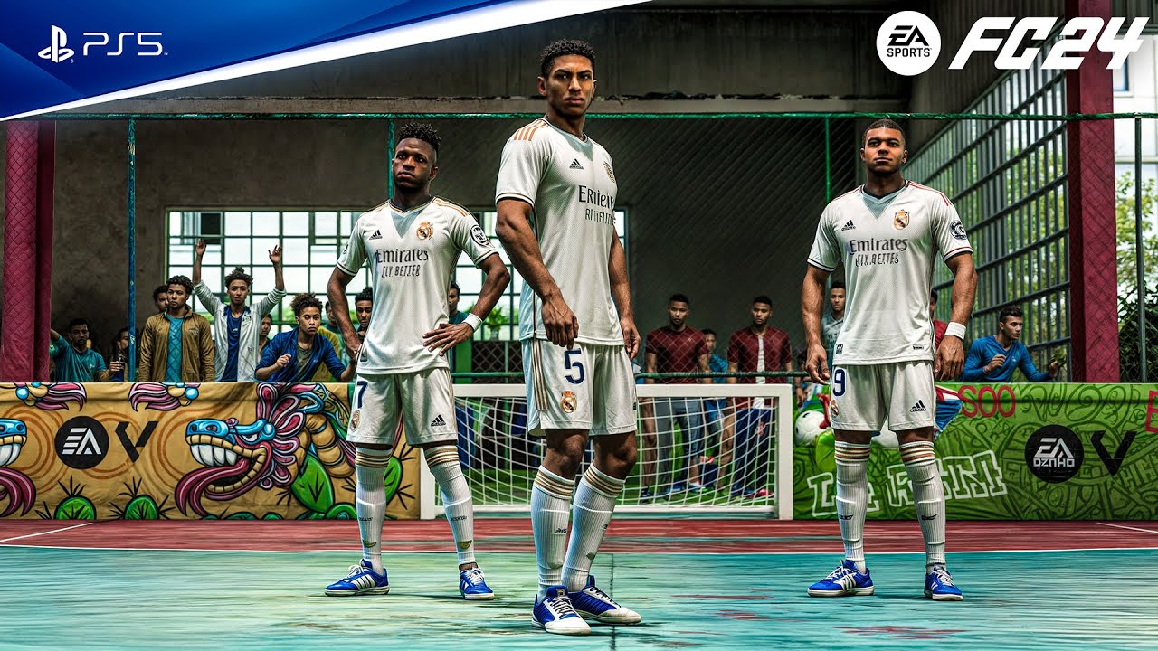 FC 24 - Real Madrid vs. PSG Ft. Mbappe, Bellingham, Vini jr, Volta Football | PS5™ [4K60]