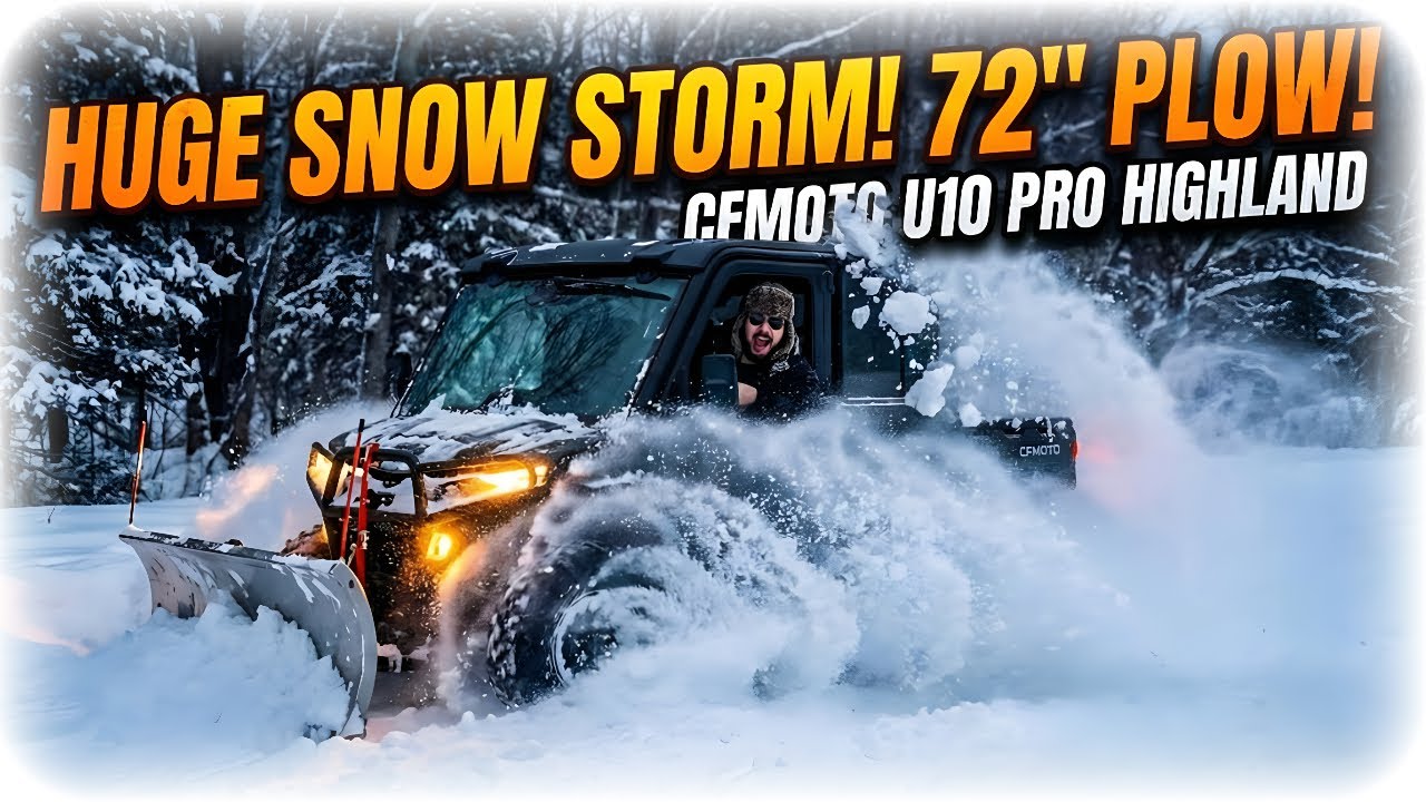 We Plowed FEET of Snow With a CFMOTO U10 Pro Highland… Here’s What Broke ❄️