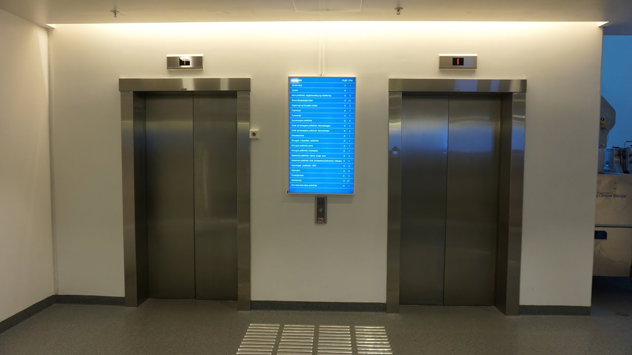 Scenic 2013 KONE EcoDisc MRL traction elevators @ Nordlandssykehuset hospital, Bodø, Norway