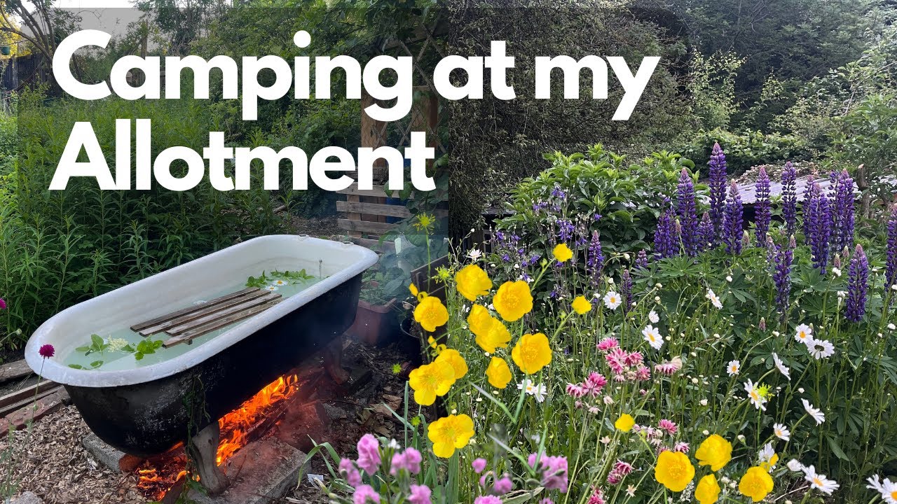 Allotment Camping with Wood Fired Bath