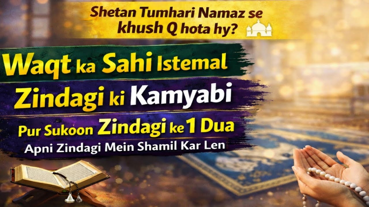 Waqt ka Sahi istemal Zindagi ki kamiyabi || Pur Sukon Zindagi k Liye  Dua