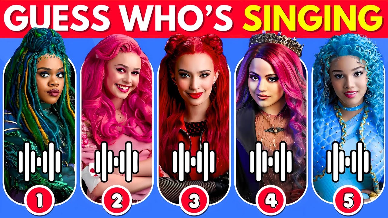 Guess Who's SINGING 🎶 Descendants: The Rise of Red ❤️ Red, Mal, Chloe, Uliana, Evie, Carlos, Jay...