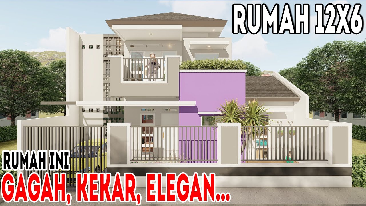 DESAIN RUMAH MEMANJANG 12x6 YANG BANYAK DIMINATI ORANG