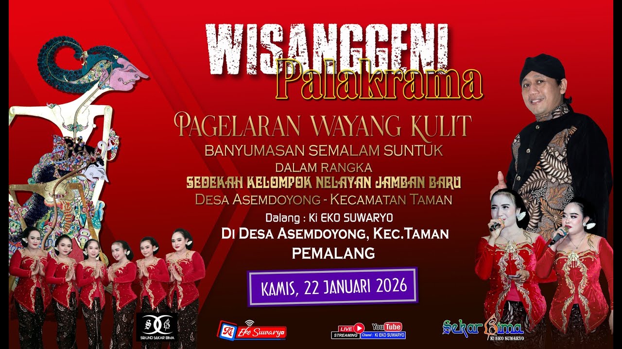 LIVE WAYANG KULIT DALANG EKO SUWARYO LAKON WISANGGENI PALAKRAMA