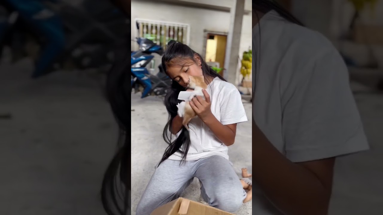 Daniela y su gatito
