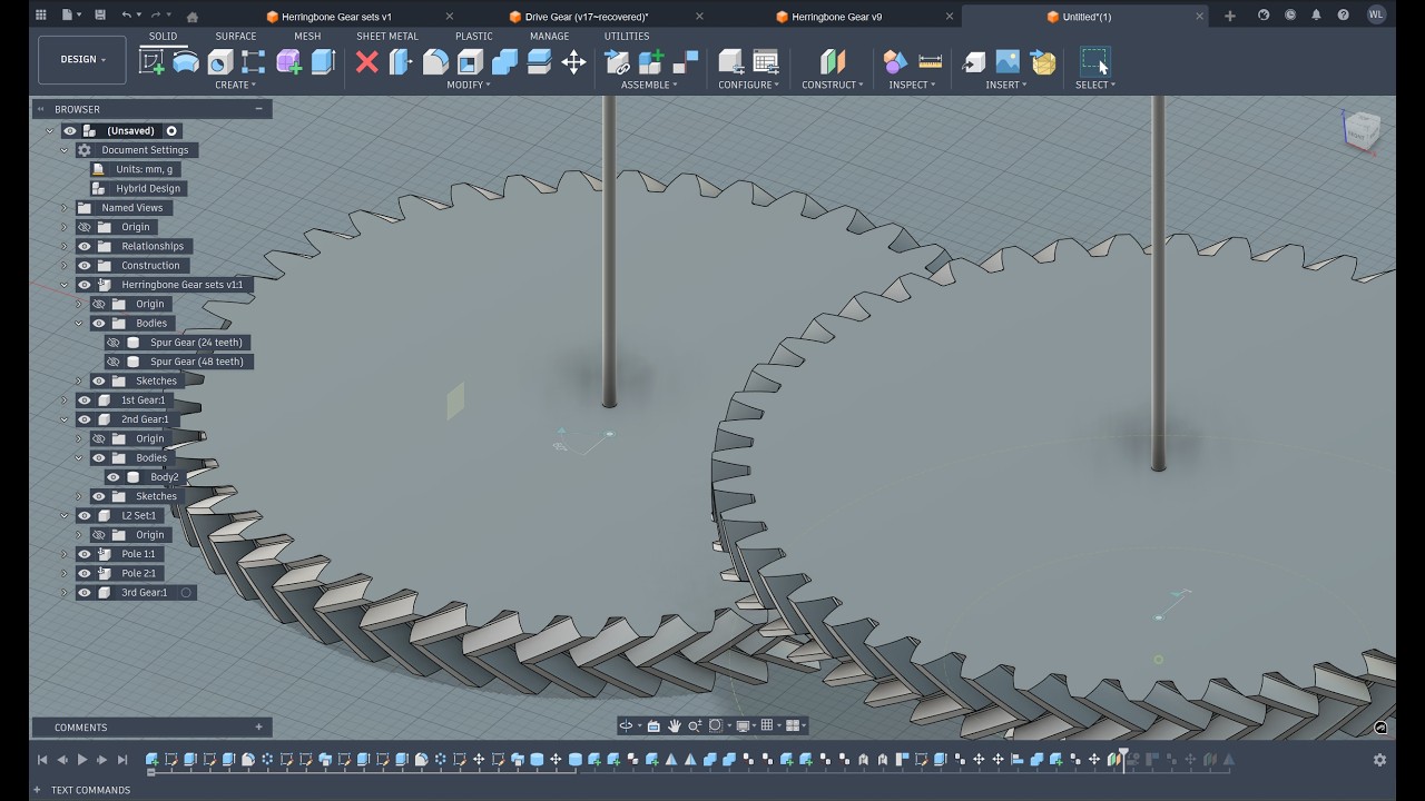 Herringbone Gears in Fusion 360