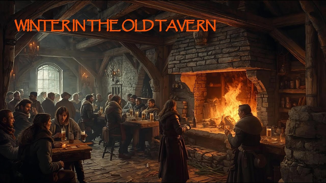 Medieval Winter Tavern Ambience | Mystical Celtic Music for Relaxation & Cozy Nights