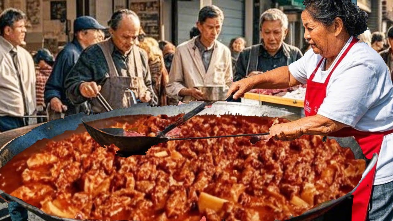 武汉霸气大姐卖30年牛杂，直径1.2米大锅煮200斤牛肉，生意火爆顾客排队抢着吃#麦总去哪吃