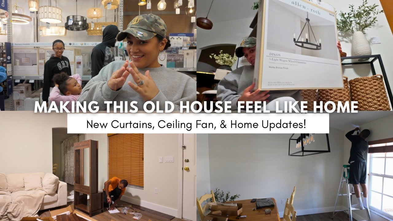 Making This Old House Feel Like Home | New Curtains, Ceiling Fan, & Home Updates!